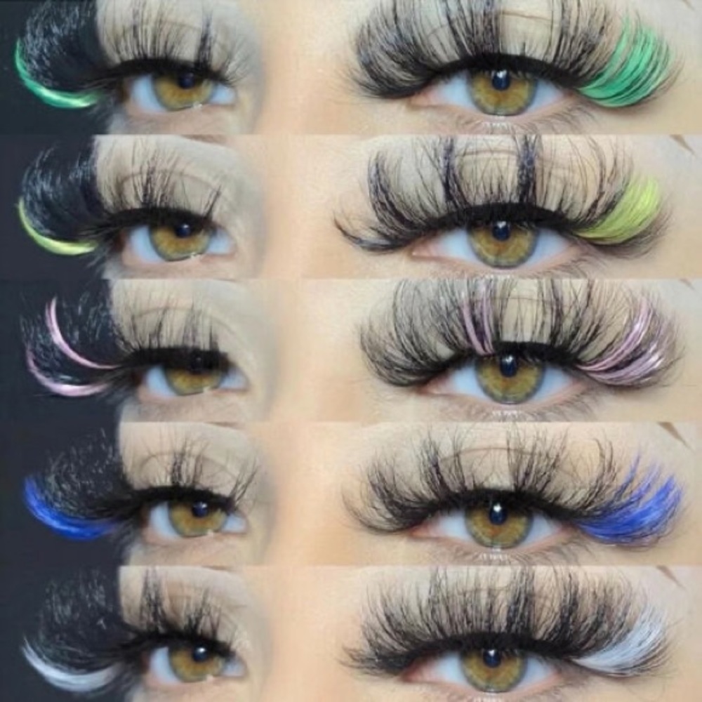 25mm colorful eyelash strips